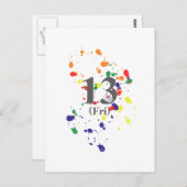 Carte Postale 13ème Vendredi (Devant / Derrière)