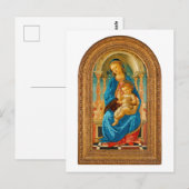 Carte Postale 1470 Botticelli Vierge à l'Enfant Enthronisée  (Devant / Derrière)