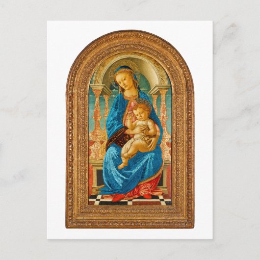 Carte Postale 1470 Botticelli Vierge à l'Enfant Enthronisée  (Devant)