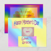 CARTE POSTALE 14.05.03.07.01.JOUR DES MÈRES (Devant / Derrière)