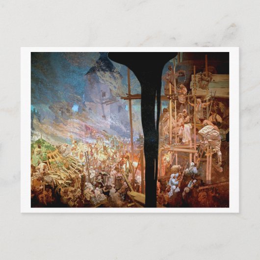 Carte Postale #14 Défense de Sziget contre les Turcs, Mucha (Devant)