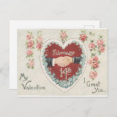 Carte Postale 14 février | Saint Valentin Vintage (Devant / Derrière)
