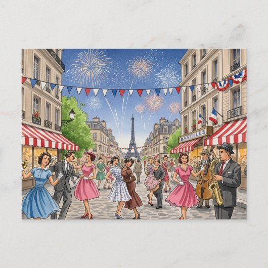 Carte Postale 14 juillet (Devant)