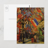Carte Postale 14 juillet Fête à Paris par Vincent van Gogh (Devant / Derrière)