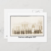 Carte Postale 14 Souffragistes, 1917 (Devant / Derrière)