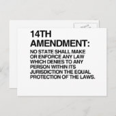 CARTE POSTALE 14E AMENDEMENT (Devant / Derrière)