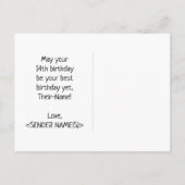 Carte Postale 14e anniversaire : Bold, amusant, simple, arc-en-c (Dos)