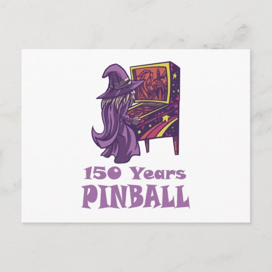 Carte Postale 150 Ans Pinball Wizard Arcade Anniversaire (Devant)