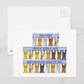 Carte Postale 15 août Cartoon Cats (Devant / Derrière)