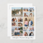 Carte Postale 15 Collage Photo Ajoutez votre propre message (Devant / Derrière)