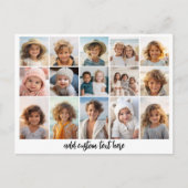 Carte Postale 15 Grille de collage photo - Texte de script - noi (Devant)