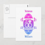 Carte Postale 15e anniversaire de mariage de cristal traditionne (Devant / Derrière)