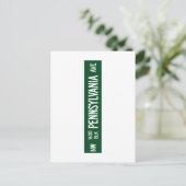 Carte Postale 1600 avenue de Pennsylvanie, Panneau routier, DC,  (Debout devant)