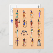 Carte Postale 16 dieux (Devant / Derrière)