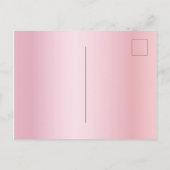 Carte Postale 16e anniversaire de fête blush rose pétillant invi (Dos)