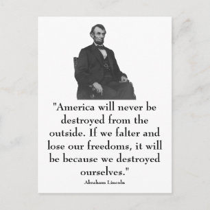 Carte Postale 16e Président Abraham Lincoln
