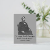 Carte Postale 16e Président Abraham Lincoln (Debout devant)