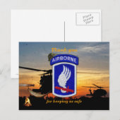 Carte Postale 173e parachutisme aérien de soldats (Devant / Derrière)