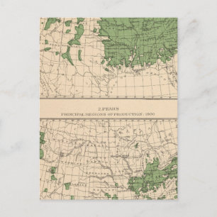 Carte Postale 174 Pommes, poires, régions principales