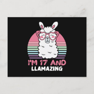Carte Postale 17 Ans Anniversaire Llamazing 17e Anniversaire Lam