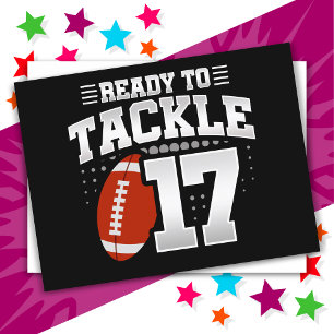 Carte Postale 17 ans Tackle Football Party 17e anniversaire