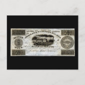 Carte Postale 1837 Monnaie ferroviaire canadienne (Devant)