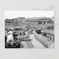Carte postale 1864 Railroad Depot Atlanta