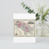 Carte Postale 1866 Johnson Map of Washington D.C. (Debout devant)