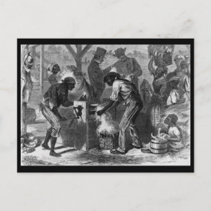 Carte Postale 1869 Le premier coton-gin de l'histoire africaine-