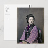 Carte Postale 1870 Belle Japonaise (Devant / Derrière)