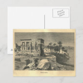 Carte Postale 1877 Imprimer Temple de Philae, La Terre et son Pe (Devant / Derrière)