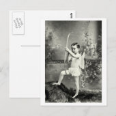 Carte Postale 1880 Cupidon au travail (Devant / Derrière)
