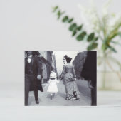 Carte Postale 1880 Mère + Fille à Boston (Debout devant)