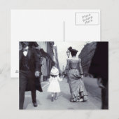 Carte Postale 1880 Mère + Fille à Boston (Devant / Derrière)