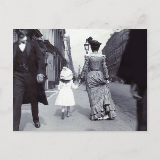 Carte Postale 1880 Mère + Fille à Boston (Devant)