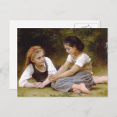 Carte Postale 1882 de Bouguereau les noisettes de Les de (Devant / Derrière)