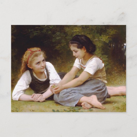 Carte Postale 1882 de Bouguereau les noisettes de Les de (Devant)