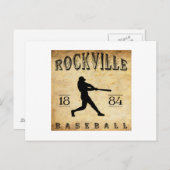 Carte Postale 1884 Rockville Connecticut Baseball (Devant / Derrière)