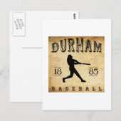 Carte Postale 1885 Durham North Carolina Baseball (Devant / Derrière)