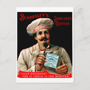 Carte Postale 1895 Petit-déjeuner de poisson-codé râpé