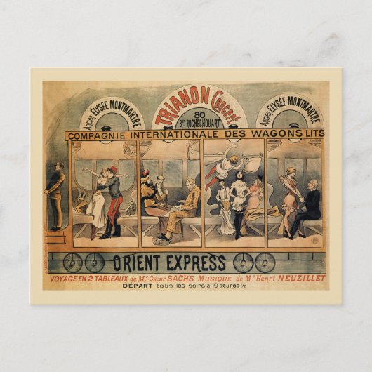 Carte Postale 1896 Orient Express revue musicale Paris (Devant)