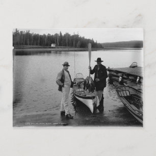 Carte Postale 1898 Lac Gogebic Black Bass Fishing