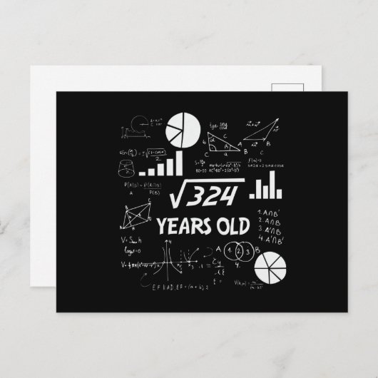 Carte Postale 18 Ans Anniversaire Geeky Math 18e anniversaire Ca (Devant / Derrière)