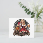Carte Postale 18 ans - Dirndl blonde dit Prost Cheers (Debout devant)