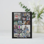 Carte Postale 18 Collage photo et texte - Peut modifier noir (Debout devant)