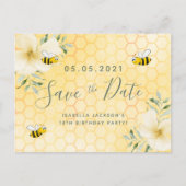 Carte Postale 18e anniversaire heureux bourdons abeilles sauver (Devant)