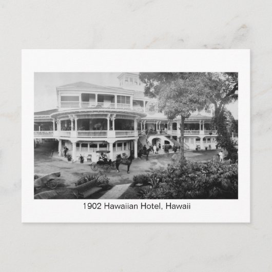 Carte Postale 1902 Hawaiian Hotel, Hawaii photo vintage (Devant)