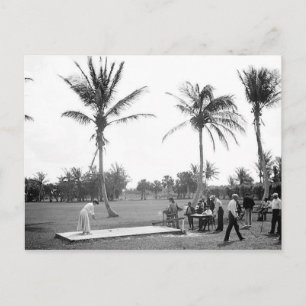 Carte Postale 1904 Golfing Palm Beach Fl. Postcard
