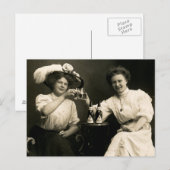 Carte Postale 1905 Beer Drinking Girl Friends (Devant / Derrière)