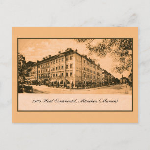 Carte Postale 1905 Hôtel Continental Munich Allemagne